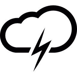 Cloud and bolt icon