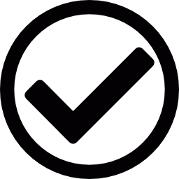 Affirmative check mark icon