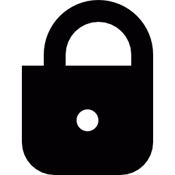Half closed padlock icon