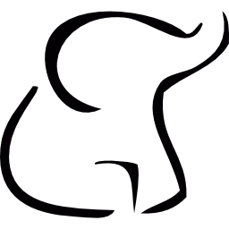 Abstract elephant icon