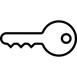 chave branca da porta Ícone