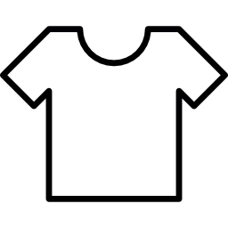 White short sleeve t shirt icon