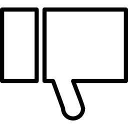 Rectangular Thumb down icon