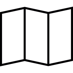 driebladige brochure icoon