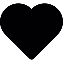 Valentines black heart icon