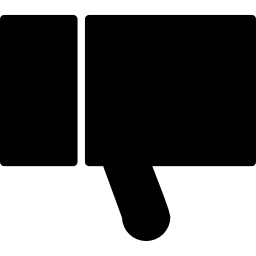 czarny kciuk w dół ikona