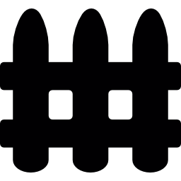 Pointed fence icon