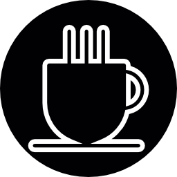 taza de té botón icono