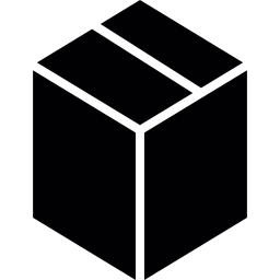 caja de almacenamiento cerrada icono
