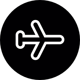 señal circular de vuelo icono