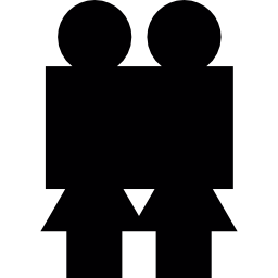 pareja de mujeres icono