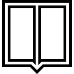 libro rectangular abierto icono