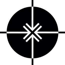 cztery strzałki wskazujące na środek ikona