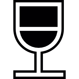 copa de vino llena icono