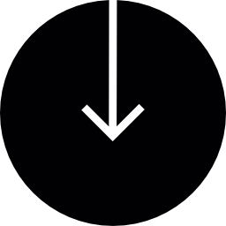 botón circular de flecha hacia abajo icono