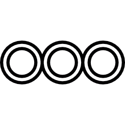 três pequenos círculos Ícone
