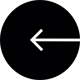 freccia che punta a sinistra pulsante circolare icona