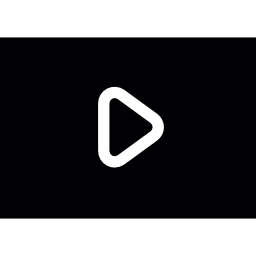 Play button inside a rectangle icon