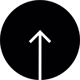 Arrow up inside a circular button icon