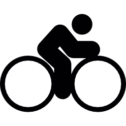 hombre montado en una bicicleta icono