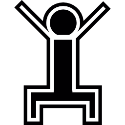 Man in a squatting position icon