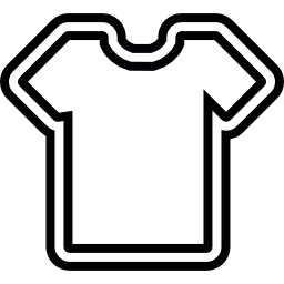 camiseta con mangas cortas icono