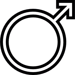 Male gender symbol icon