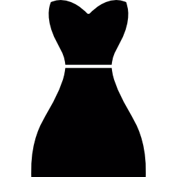 vestido sin mangas icono