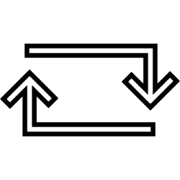 actualizar rectángulo de flechas icono