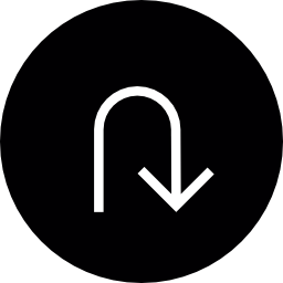 flecha hacia abajo, símbolo de la interfaz ios 7 icono