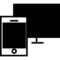 ekran telefonu komórkowego i telewizora ikona