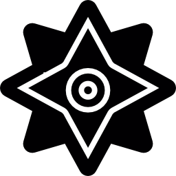 kompas w kształcie gwiazdy ikona