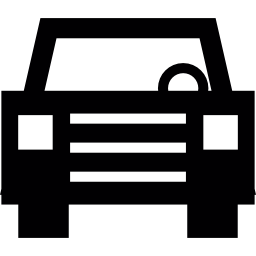 frontale auto rettangolare icona