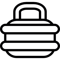Lock with two bar design icon