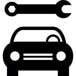 auto con chiave inglese icona
