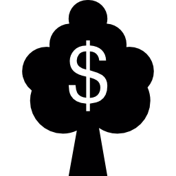 albero del dollaro icona