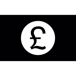 símbolo del billete de libras icono