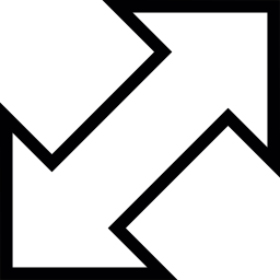 flecha doble en diagonal icono