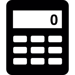 calcolatrice con uno zero icona