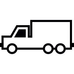 widok z boku ciężarówki ikona