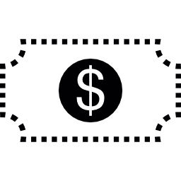 dollarsticker gestippeld icoon