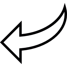 Curve Down Left Arrow icon
