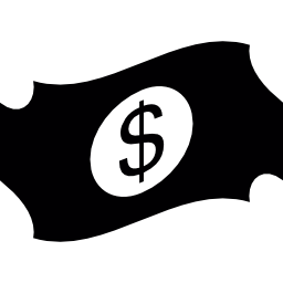 dinero en efectivo en dólares icono