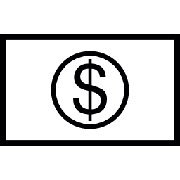 duży banknot dolarowy ikona