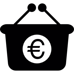 cesta euro icono