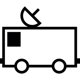 Truck with an antenna on it icon
