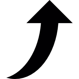 Curved Up Arrow  icon