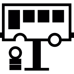 Bus in reparation icon