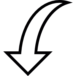 Curved Down Arrow icon