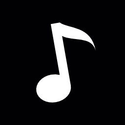 musiknote square button icon